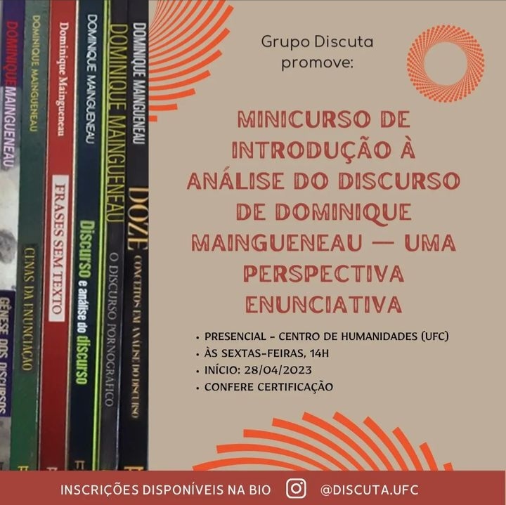 Inscrições abertas para o Minicurso Introdução à Análise do Discurso